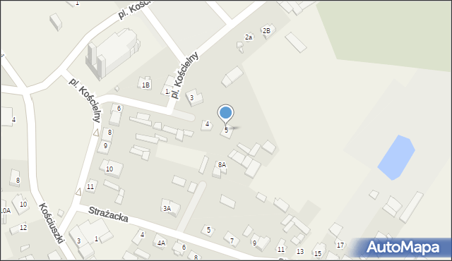 Sadowne, Plac Kościelny, 5, mapa Sadowne