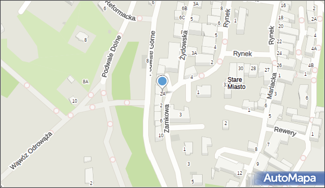 Sandomierz, Plac Księcia Józefa Poniatowskiego, 2A, mapa Sandomierza
