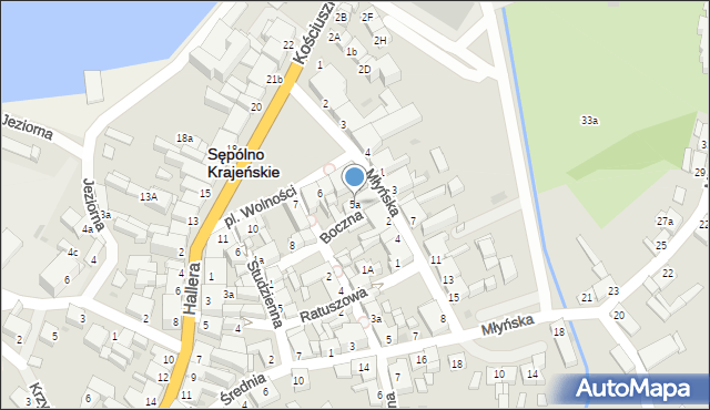 Sępólno Krajeńskie, Plac Wolności, 5a, mapa Sępólno Krajeńskie
