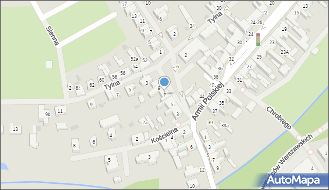 Sianów, Plac Pod Lipami, 7, mapa Sianów
