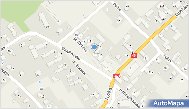 Sidzina, Plac Elsnera, 14, mapa Sidzina