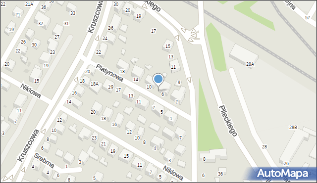 Siedlce, Platynowa, 8, mapa Siedlce