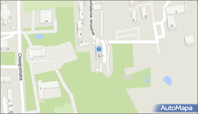 Siemianowice Śląskie, Plac Bohaterów Września, 8, mapa Siemianowice Śląskie