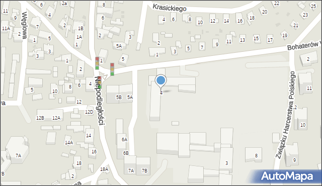Siemianowice Śląskie, Plac Skrzeka i Wójcika, 4, mapa Siemianowice Śląskie