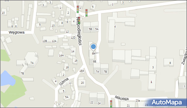 Siemianowice Śląskie, Plac Skrzeka i Wójcika, 6A, mapa Siemianowice Śląskie