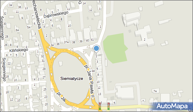 Siemiatycze, Plac Jana Pawła II, 1, mapa Siemiatycze