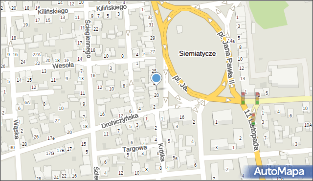 Siemiatycze, Plac Jana Pawła II, 21, mapa Siemiatycze