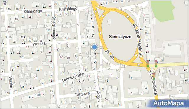 Siemiatycze, Plac Jana Pawła II, 23, mapa Siemiatycze