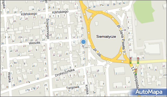 Siemiatycze, Plac Jana Pawła II, 24, mapa Siemiatycze