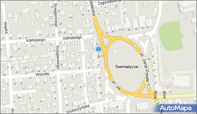 Siemiatycze, Plac Jana Pawła II, 29, mapa Siemiatycze