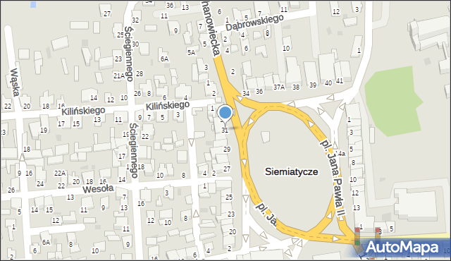 Siemiatycze, Plac Jana Pawła II, 31, mapa Siemiatycze