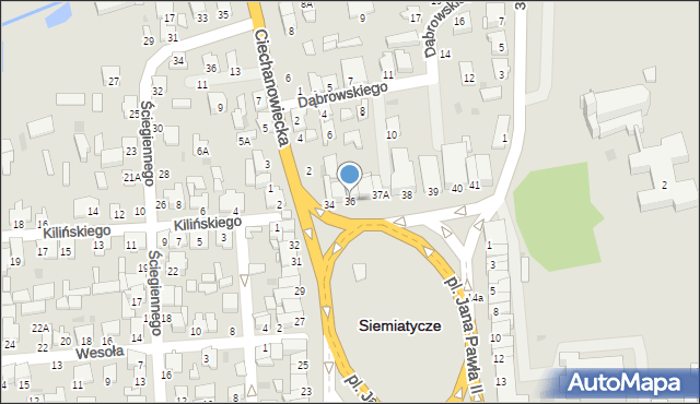 Siemiatycze, Plac Jana Pawła II, 36, mapa Siemiatycze