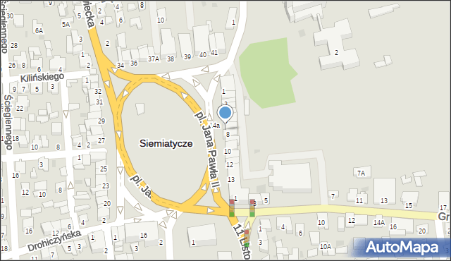 Siemiatycze, Plac Jana Pawła II, 7, mapa Siemiatycze