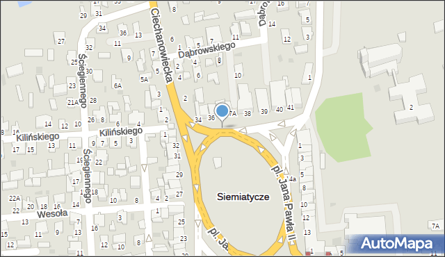 Siemiatycze, Plac Jana Pawła II, 70, mapa Siemiatycze