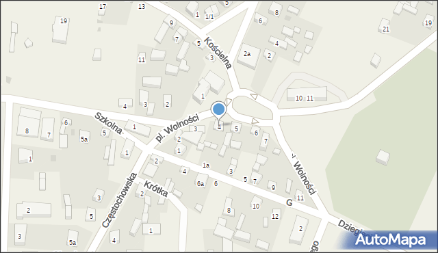 Siemkowice, Plac Wolności, 4, mapa Siemkowice