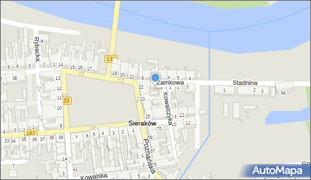 Sieraków, Plac Powstańców Wielkopolskich, 22a, mapa Sieraków