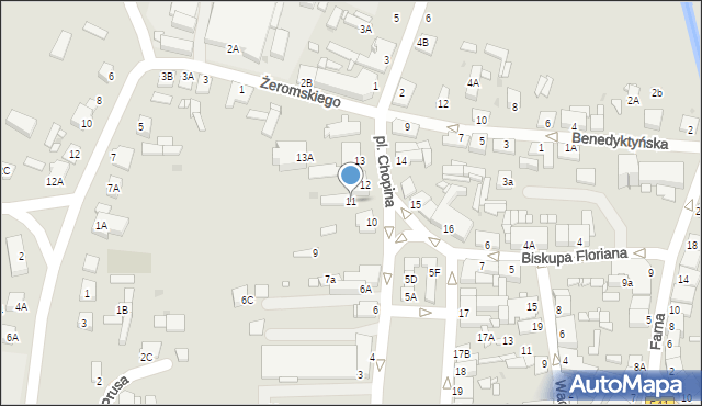 Sierpc, Plac Chopina Fryderyka, 11, mapa Sierpc