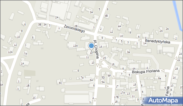 Sierpc, Plac Chopina Fryderyka, 12, mapa Sierpc