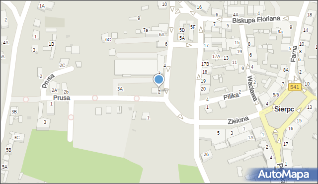 Sierpc, Plac Chopina Fryderyka, 2, mapa Sierpc