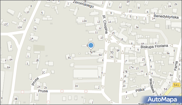 Sierpc, Plac Chopina Fryderyka, 7a, mapa Sierpc