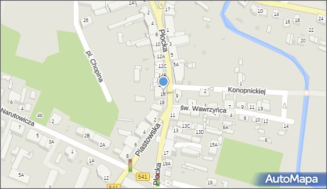 Sierpc, Płocka, 16, mapa Sierpc