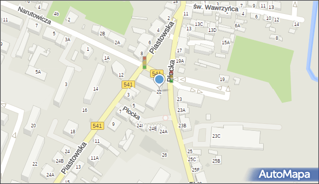 Sierpc, Płocka, 22, mapa Sierpc
