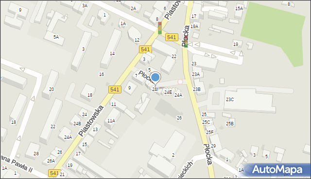 Sierpc, Płocka, 24I, mapa Sierpc