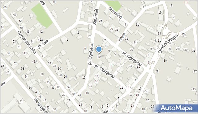 Siewierz, Plac Ogrójecki, 10, mapa Siewierz