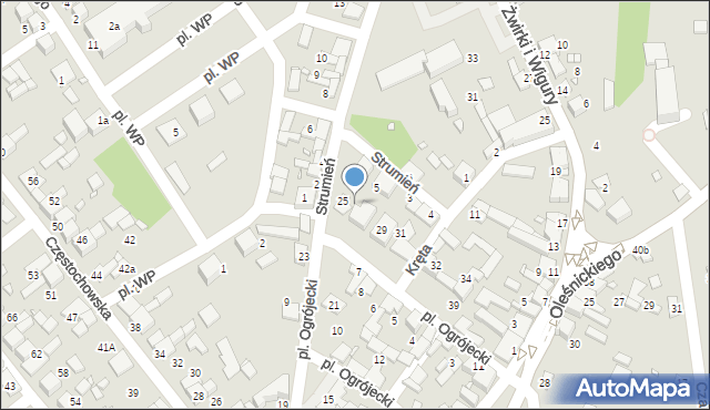 Siewierz, Plac Ogrójecki, 27, mapa Siewierz