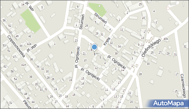 Siewierz, Plac Ogrójecki, 6, mapa Siewierz