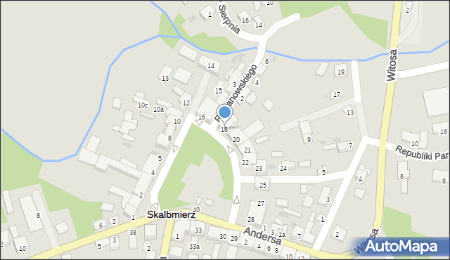 Skalbmierz, Plac Skłodowskiej-Curie Marii, 18, mapa Skalbmierz