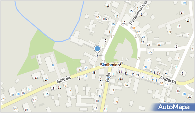 Skalbmierz, Plac Skłodowskiej-Curie Marii, 2, mapa Skalbmierz