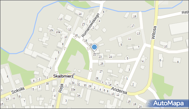 Skalbmierz, Plac Skłodowskiej-Curie Marii, 22, mapa Skalbmierz