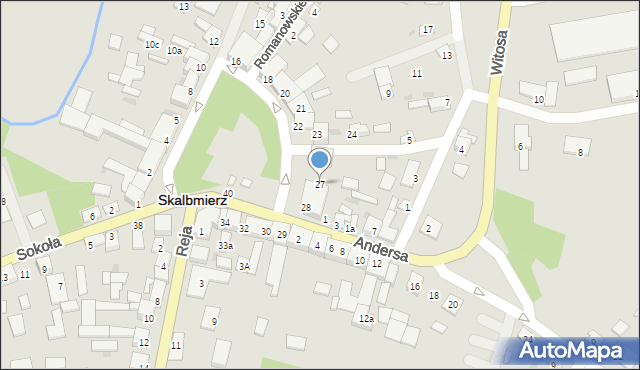 Skalbmierz, Plac Skłodowskiej-Curie Marii, 27, mapa Skalbmierz