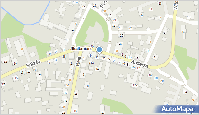 Skalbmierz, Plac Skłodowskiej-Curie Marii, 31, mapa Skalbmierz