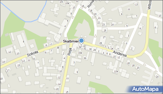 Skalbmierz, Plac Skłodowskiej-Curie Marii, 33, mapa Skalbmierz