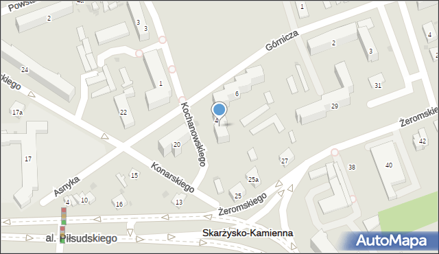 Skarżysko-Kamienna, Plac Floriański, 4, mapa Skarżysko-Kamienna