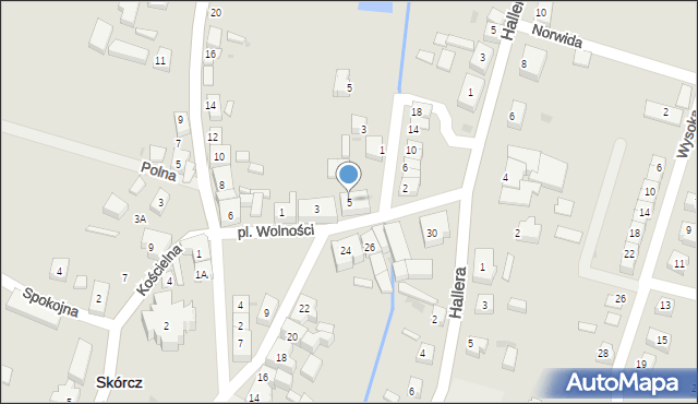 Skórcz, Plac Wolności, 5, mapa Skórcz