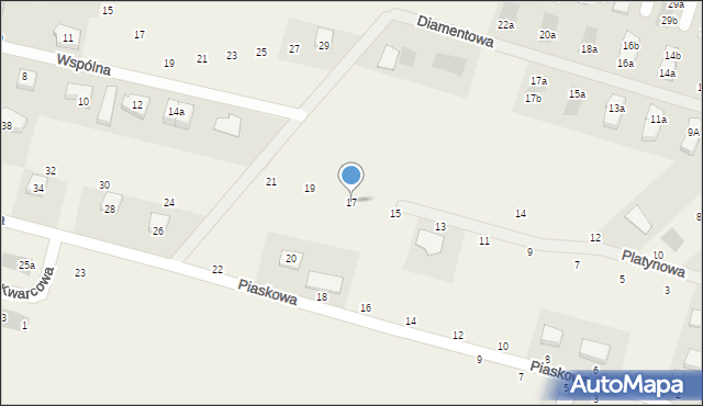 Skowarcz, Platynowa, 17, mapa Skowarcz