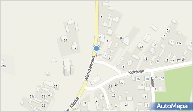 Skrzyńsko, Plac św. Marka, 1, mapa Skrzyńsko