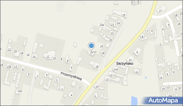 Skrzyńsko, Plac św. Marka, 17, mapa Skrzyńsko