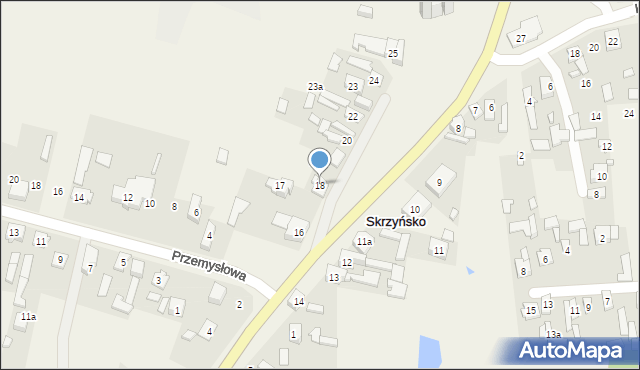 Skrzyńsko, Plac św. Marka, 18, mapa Skrzyńsko