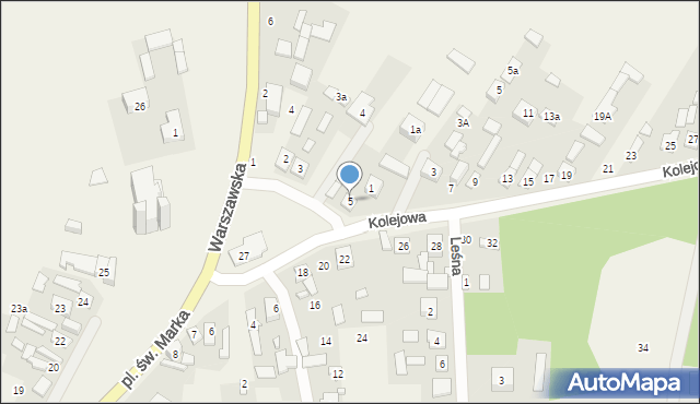 Skrzyńsko, Plac św. Marka, 5, mapa Skrzyńsko