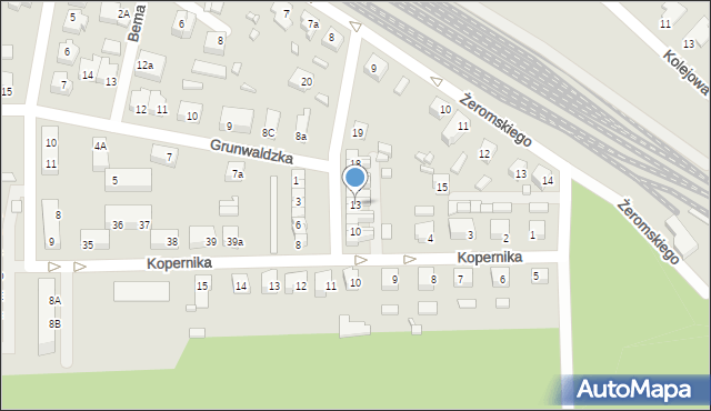 Skwierzyna, Plac Kościuszki Tadeusza, gen., 13, mapa Skwierzyna