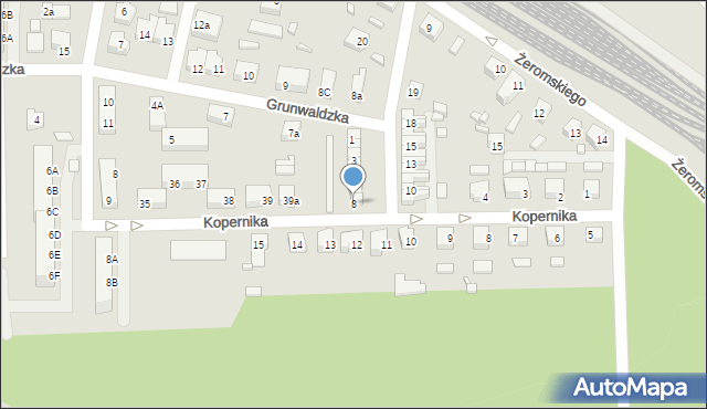 Skwierzyna, Plac Kościuszki Tadeusza, gen., 8, mapa Skwierzyna