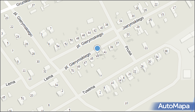 Sławno, Plac Gierymskiego Aleksandra, 43, mapa Sławno