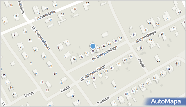 Sławno, Plac Gierymskiego Aleksandra, 48, mapa Sławno