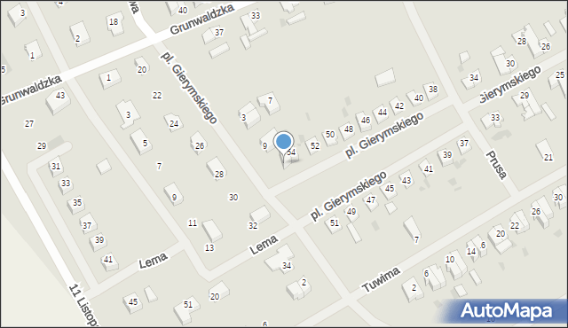 Sławno, Plac Gierymskiego Aleksandra, 56, mapa Sławno