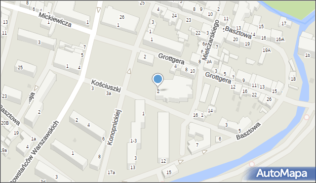 Sławno, Plac Wyszyńskiego Stefana, ks. kard., 2, mapa Sławno