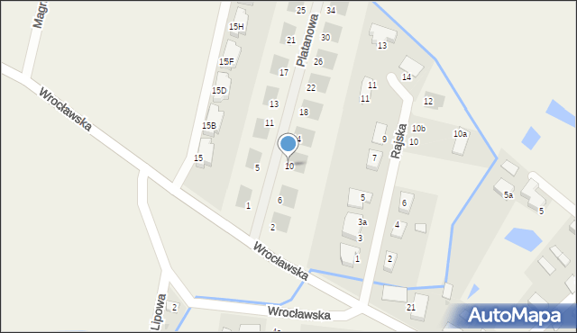 Śliwice, Platanowa, 10, mapa Śliwice